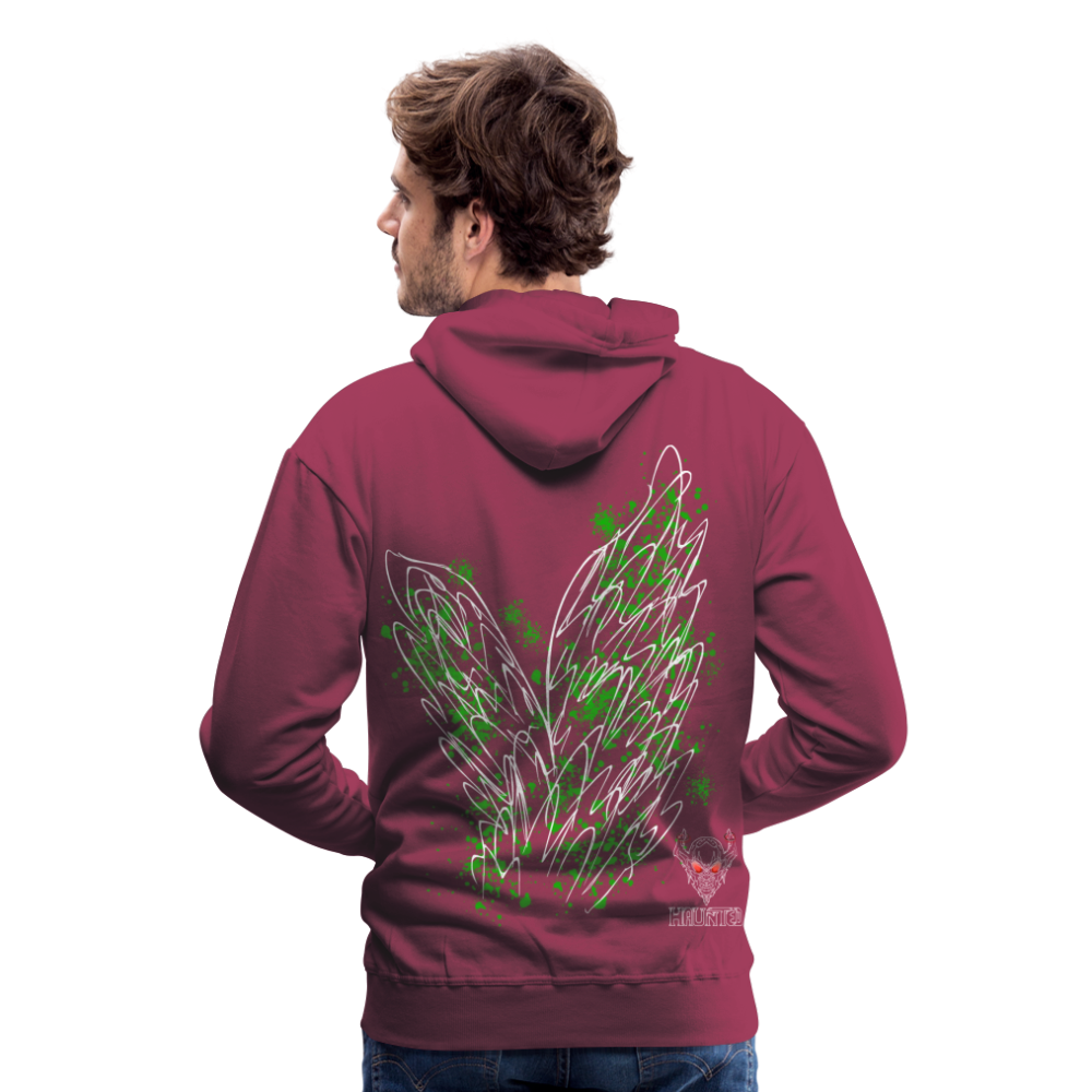Men Hoodie Green Wings - Bordeaux