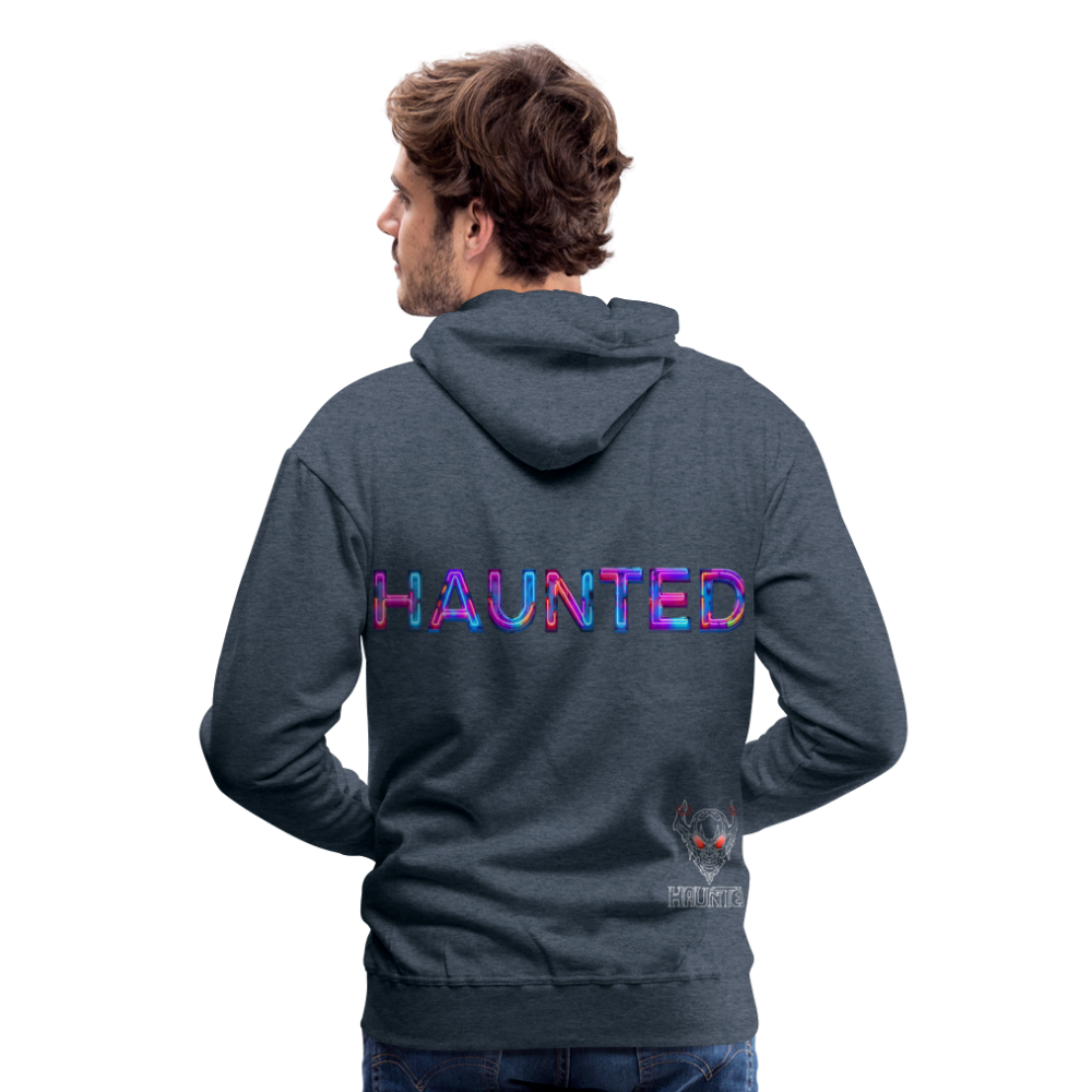 Men Hoodie Neon Pulse Energy - Jeansblau