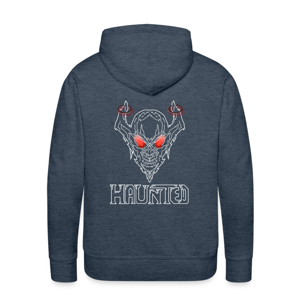 Men Hoodie Deamon White - Jeansblau