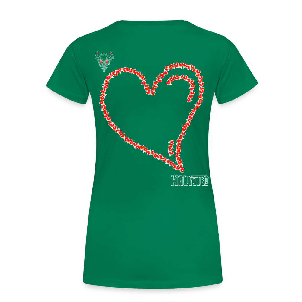 Woman T-Shirt Hearts Light - Kelly Green