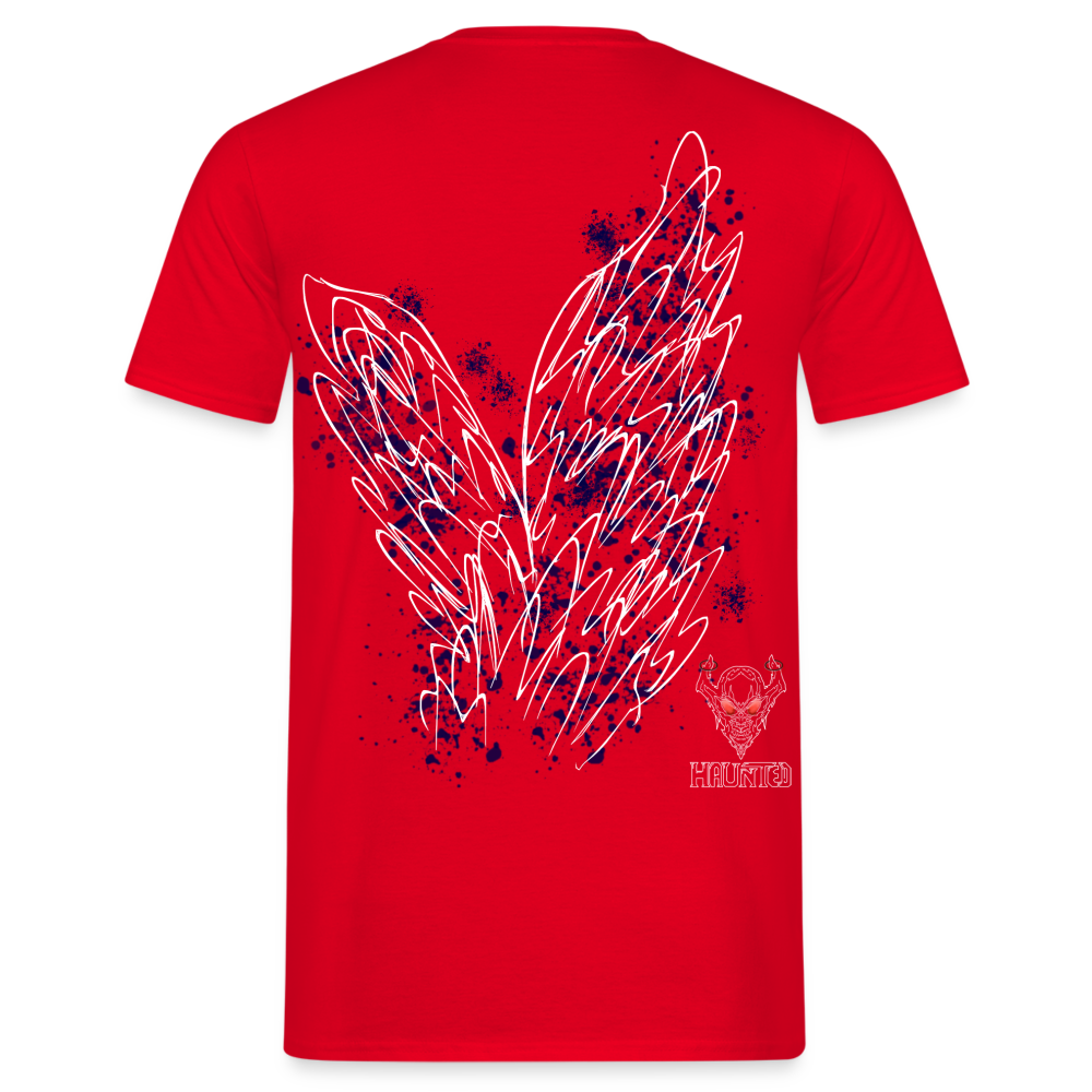 Men T-Shirt Dark Blue Wings - Rot