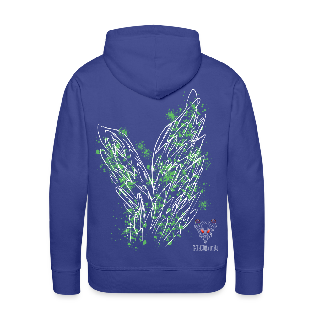 Men Hoodie Light Green Wings - Königsblau
