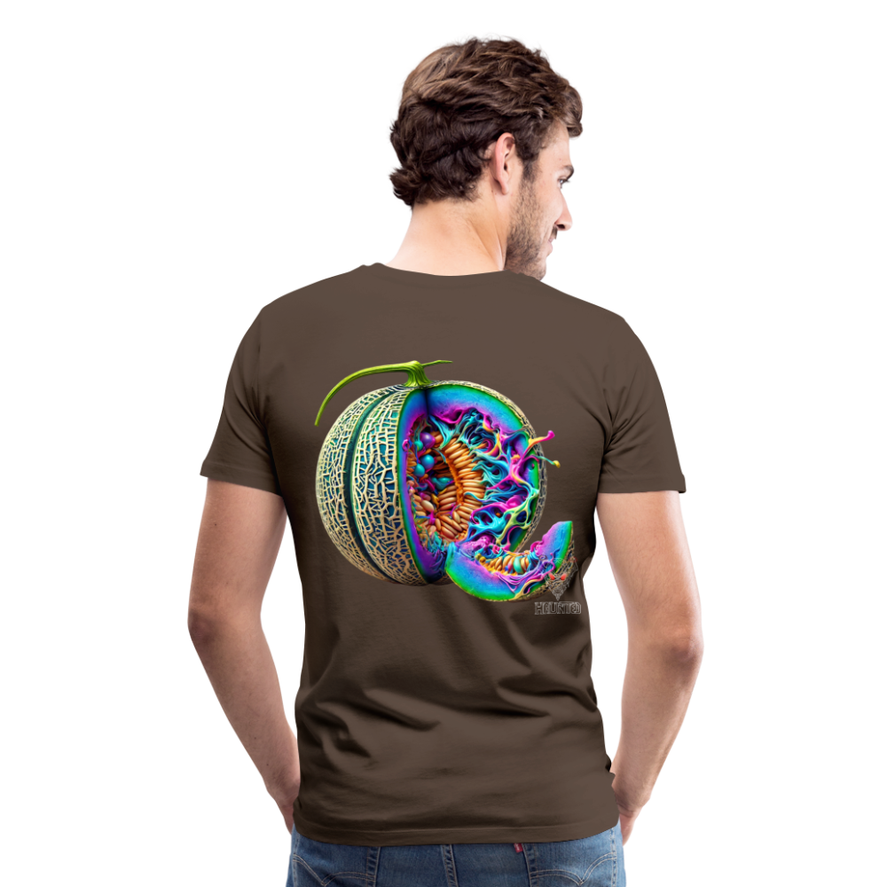 Men T-Shirt Neon Melon Art - Edelbraun