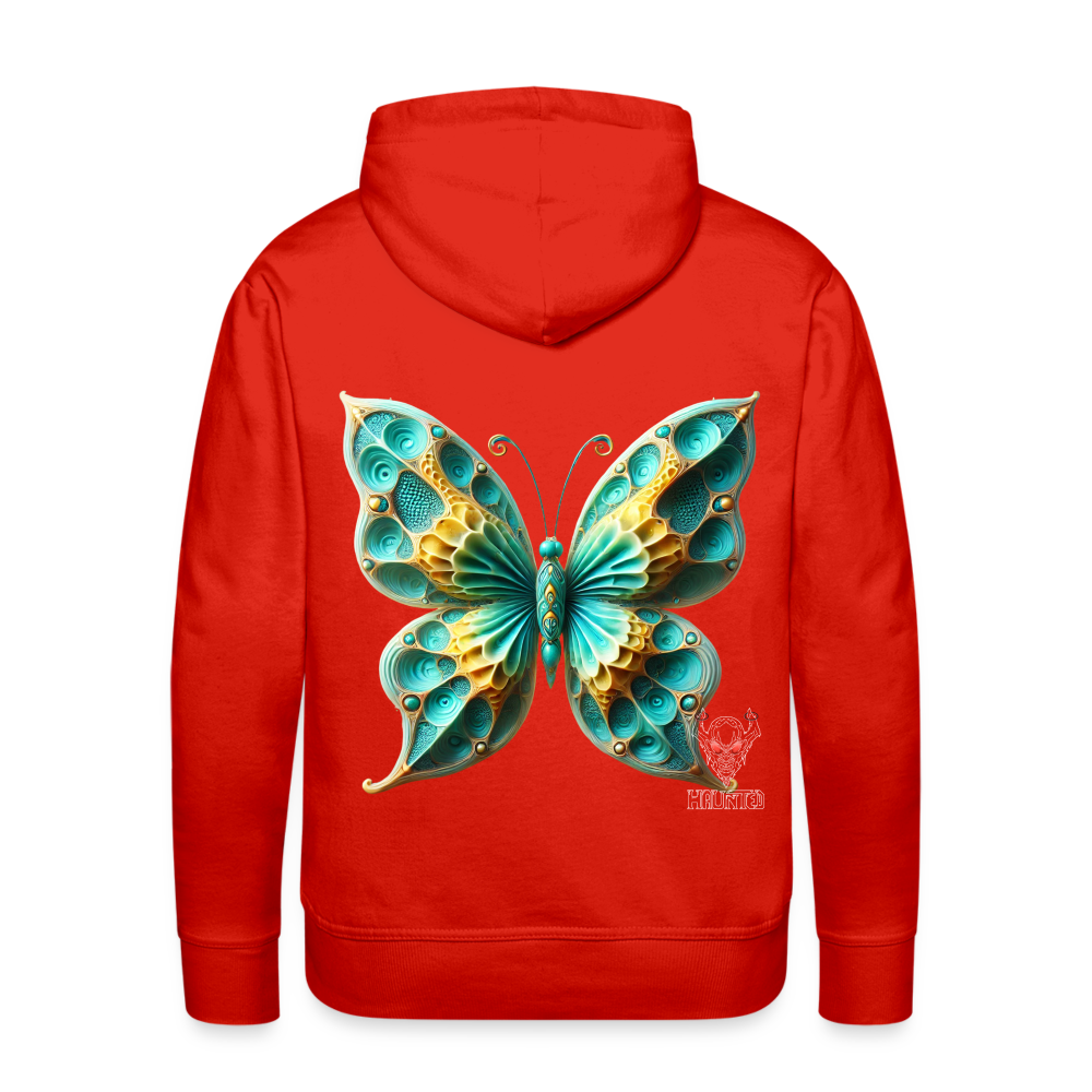 Men Hoodie Aqua Wing Symphony - Rot