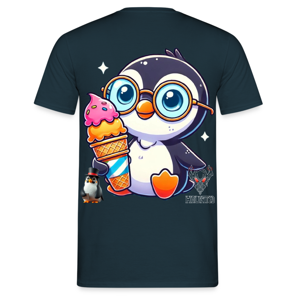 Men T-Shirt KasPenguin with Ice - Navy