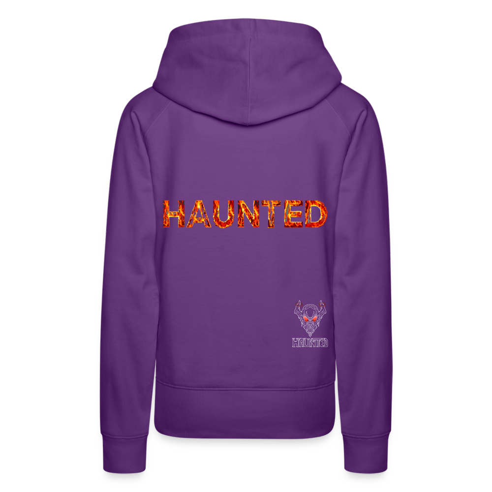Women Hoodie Blazing Ember Fury - Purple