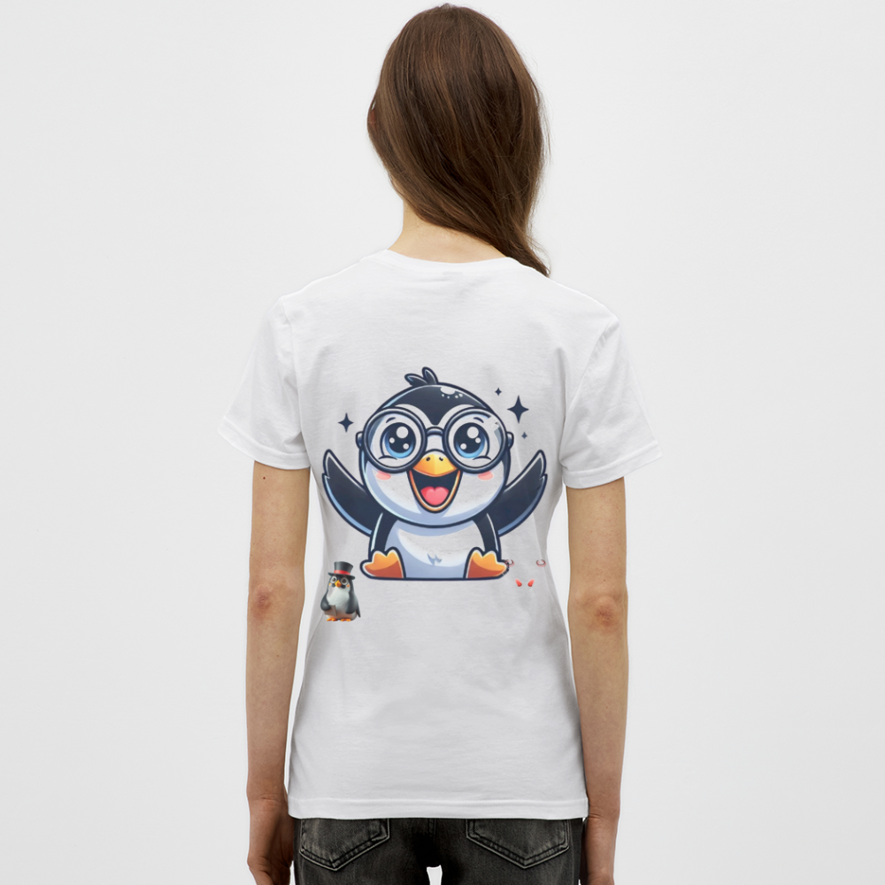 Women T-Shirt KasPenguin Happy - Weiß