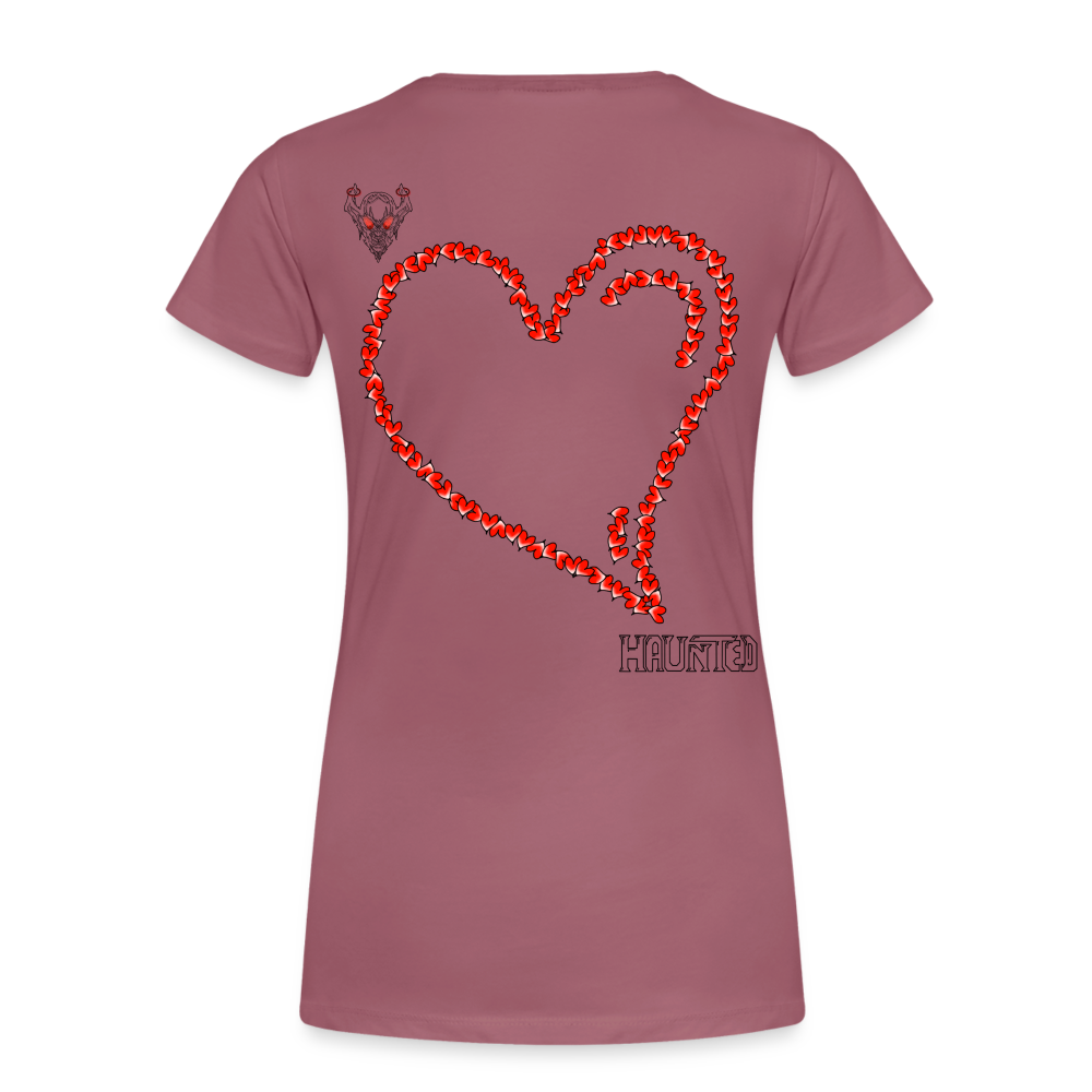 Woman T-Shirt Hearts Dark - Malve