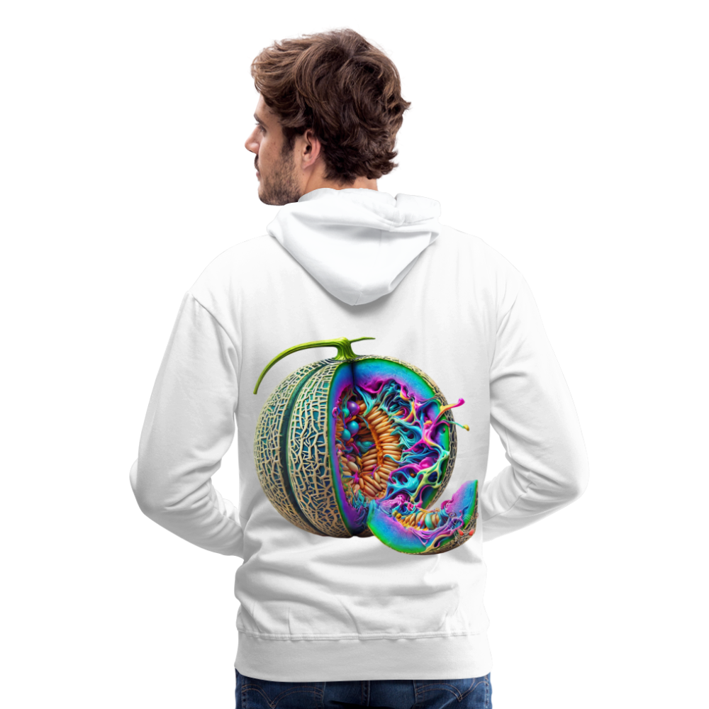 Men Hoodie Neon Melon Art - Weiß