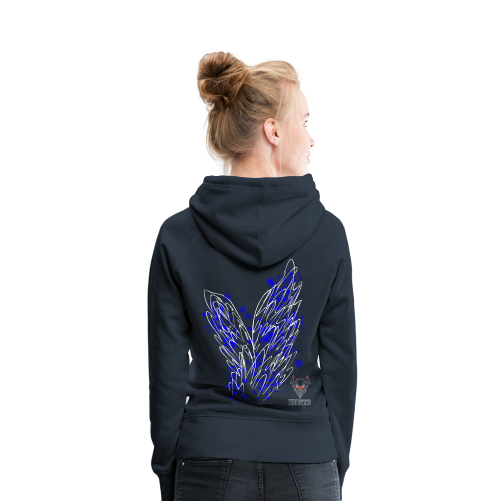 Women Hoodie Blue Wings - Navy