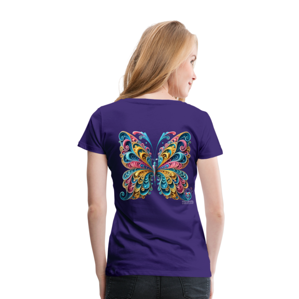 Woman T-Shirt Whimsical Butterfly Harmony - Lila