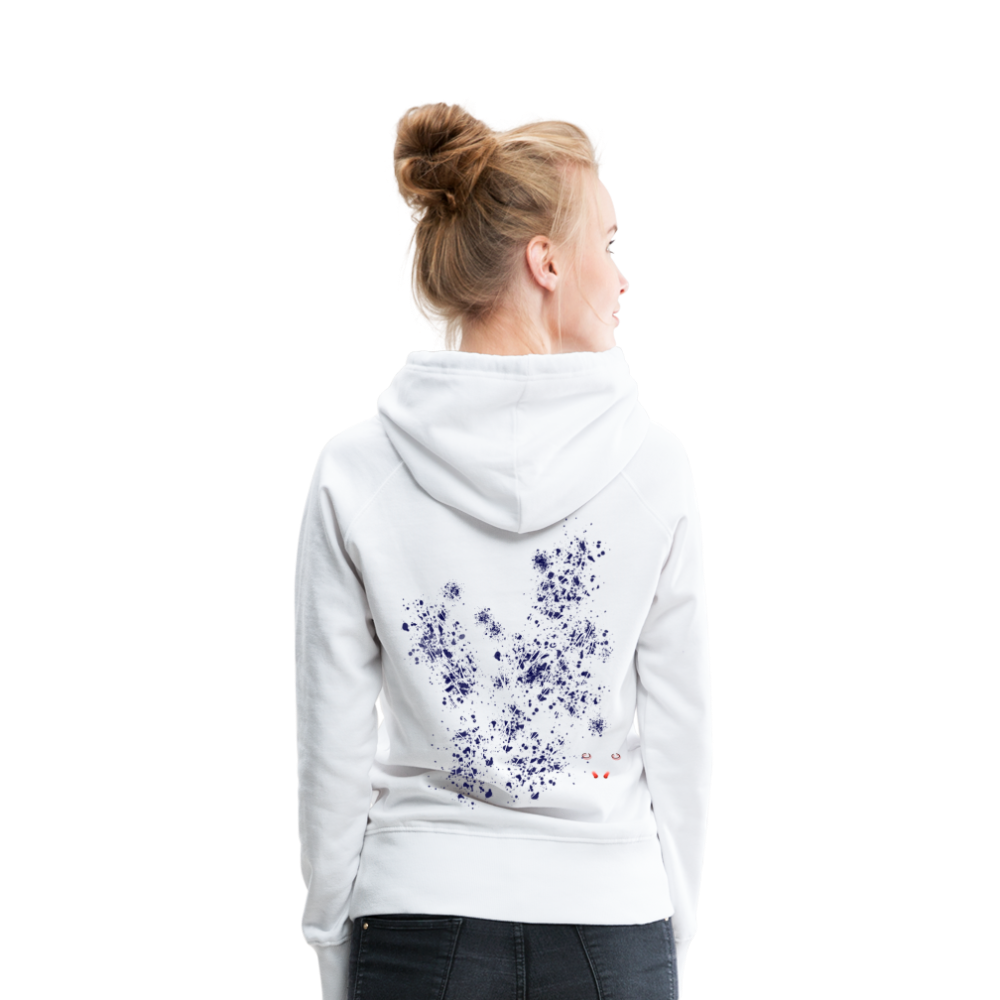 Women Hoodie Dark Blue Wings - Weiß