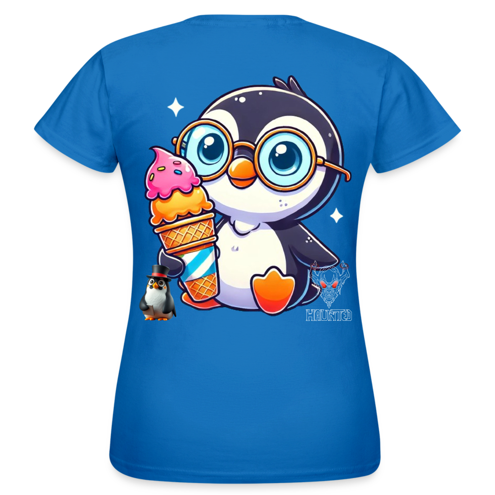 Women T-Shirt KasPenguin with Ice - Royalblau