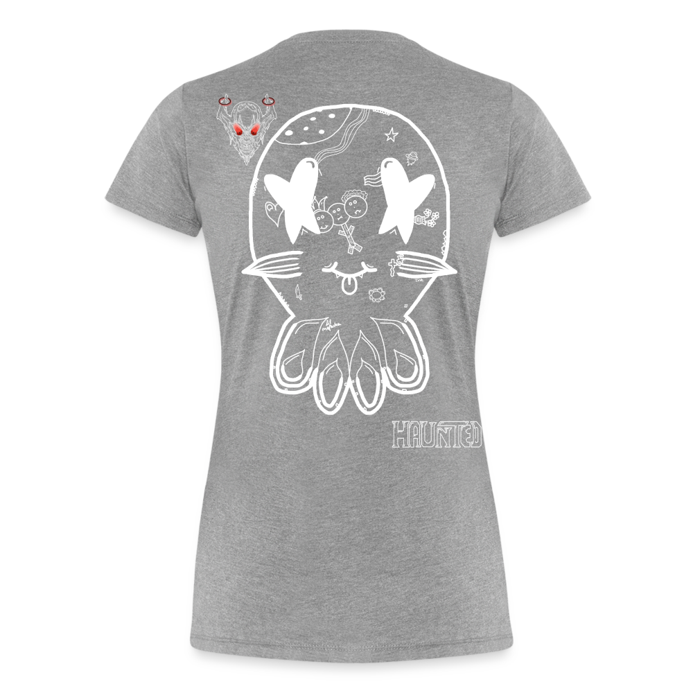 Woman T-Shirt Ghost Doodle - Grau meliert