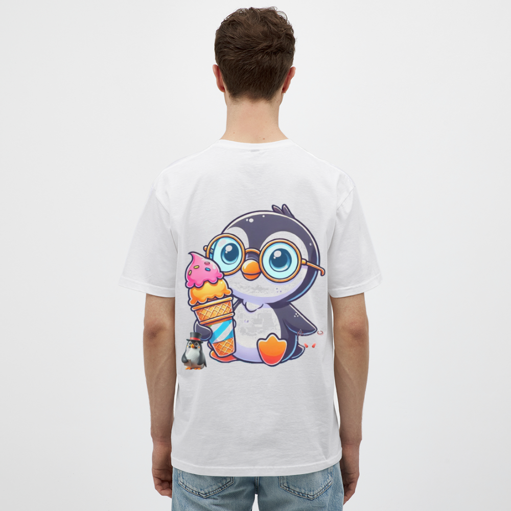 Men T-Shirt KasPenguin with Ice - Weiß