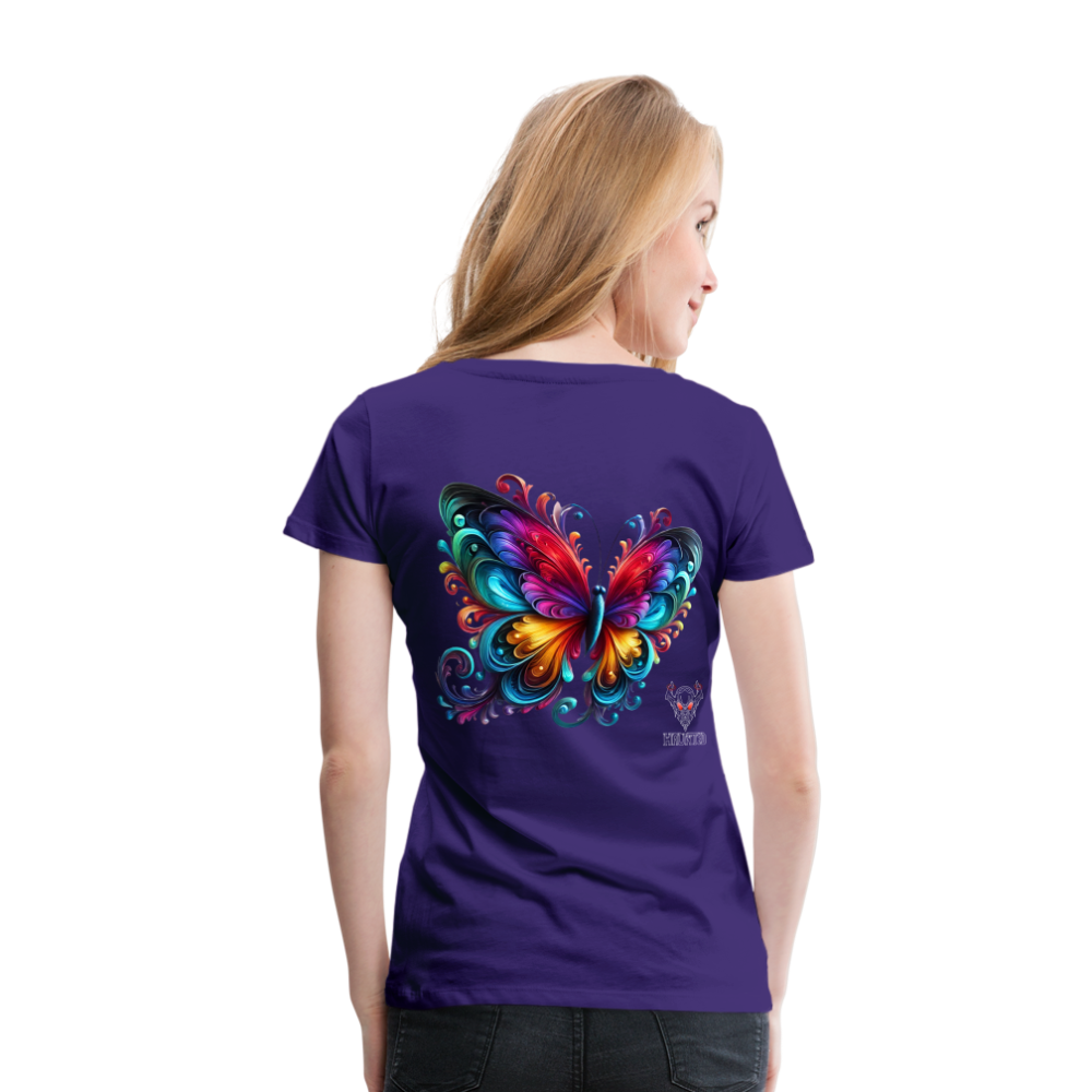 Woman T-Shirt Radiant Butterfly Art - Lila