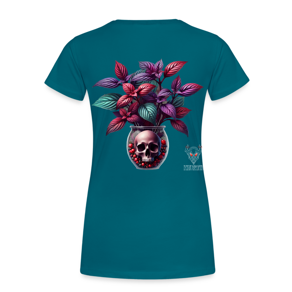 Woman T-Shirt Skull Bloom Vase - Divablau