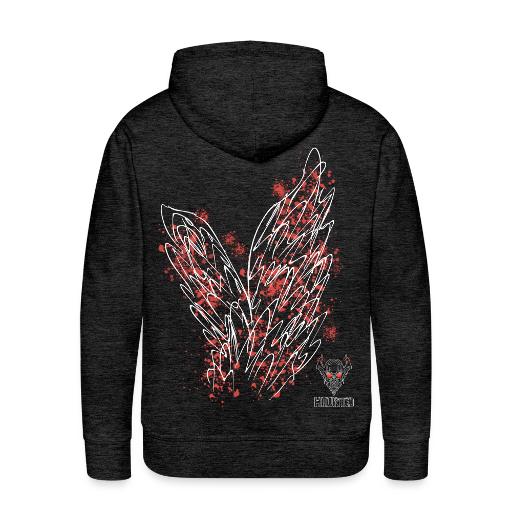 Men Hoodie Light Red Wings - Anthrazit