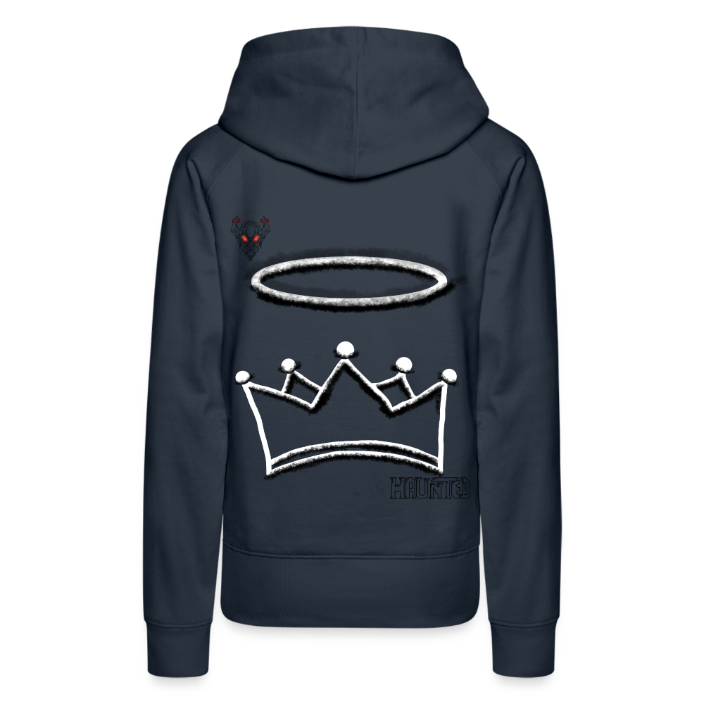 Woman Hoodie Crown and Ring Dark - Navy