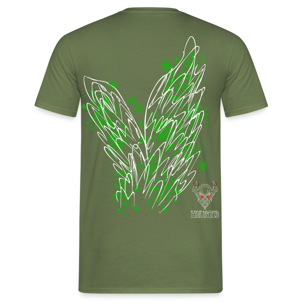 Men T-Shirt Green Wings - Militärgrün