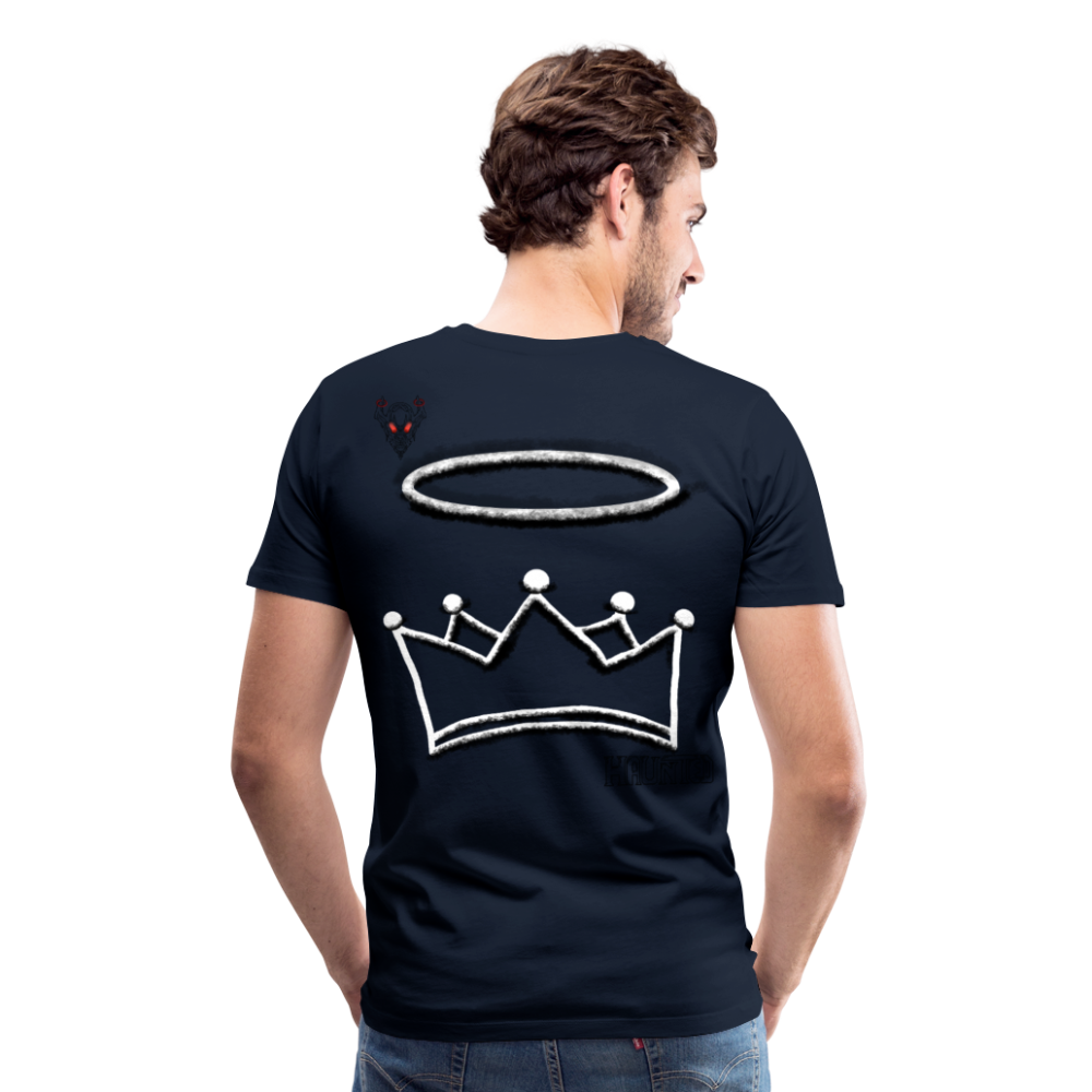 Man T-Shirt Crown and Ring Dark - Navy
