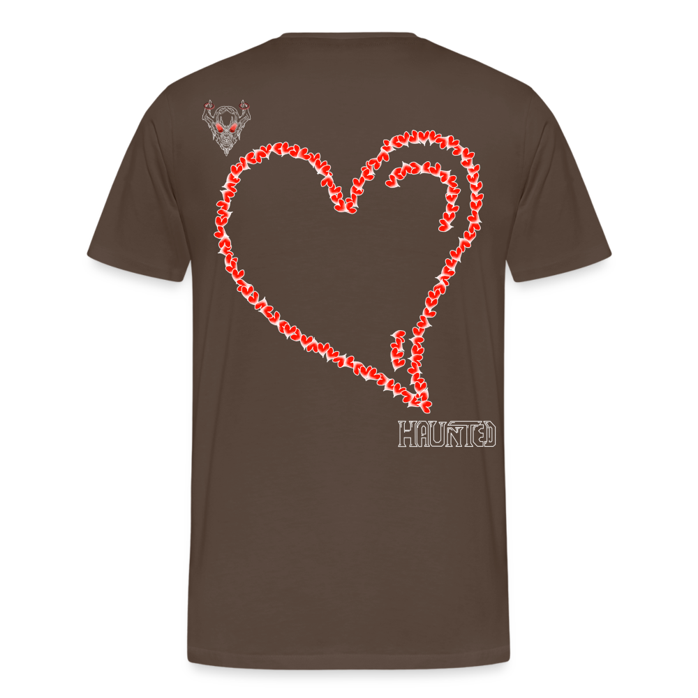 Man T-Shirt Hearts Light - Edelbraun