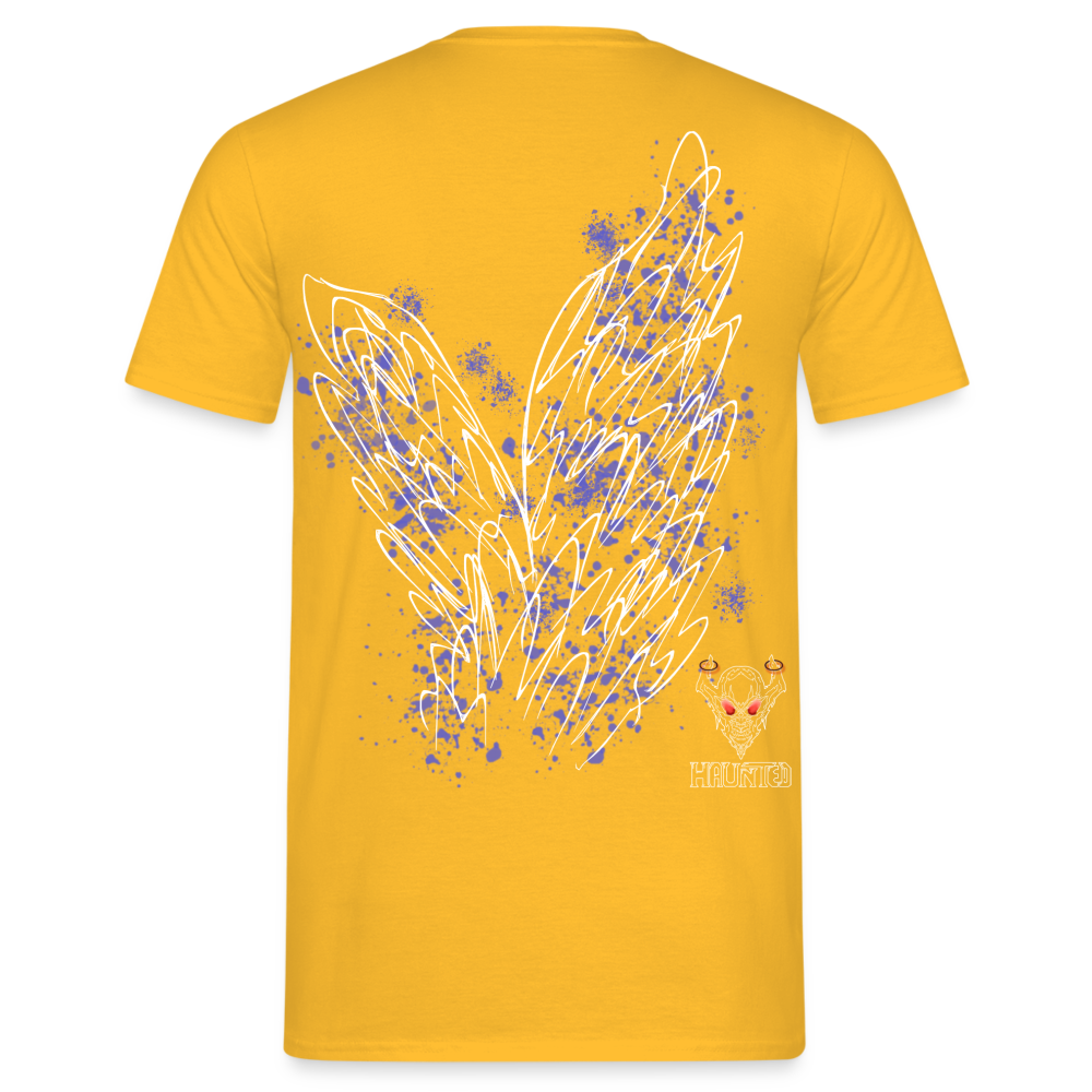 Men T-Shirt Light Blue Wings - Gelb