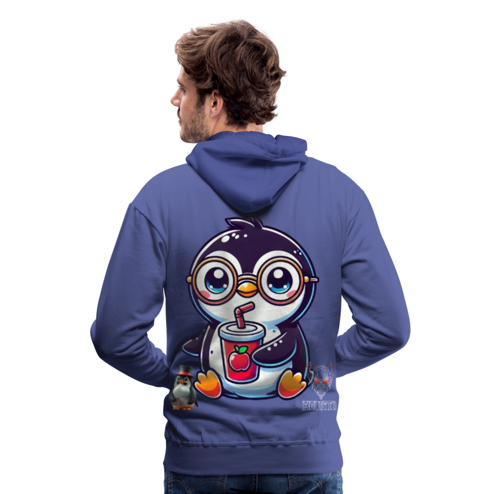 Men Hoodie KasPenguin with Drink - Königsblau