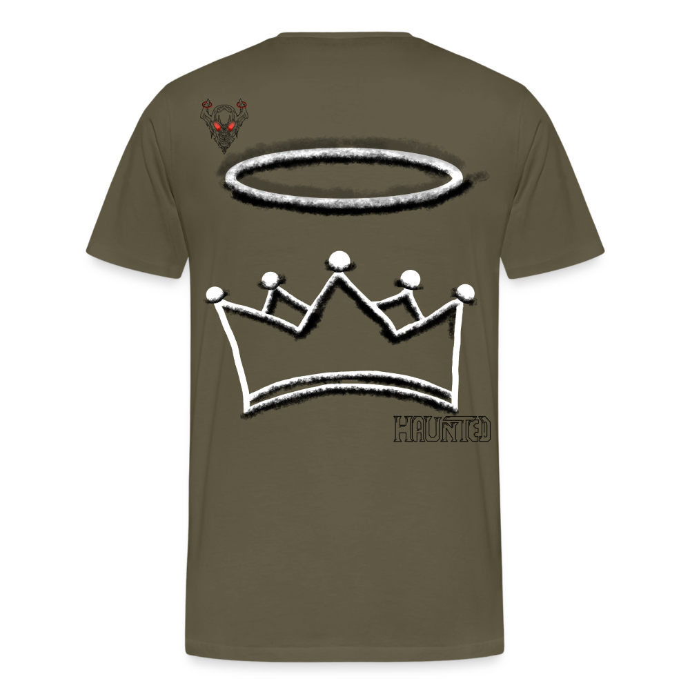 Man T-Shirt Crown and Ring Dark - Khaki