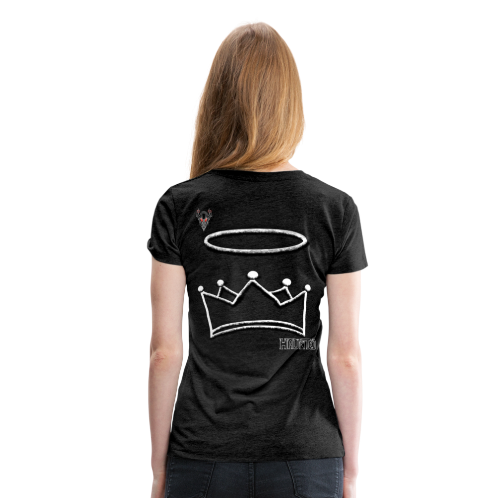 Woman T-Shirt Crown and Ring Light - Anthrazit