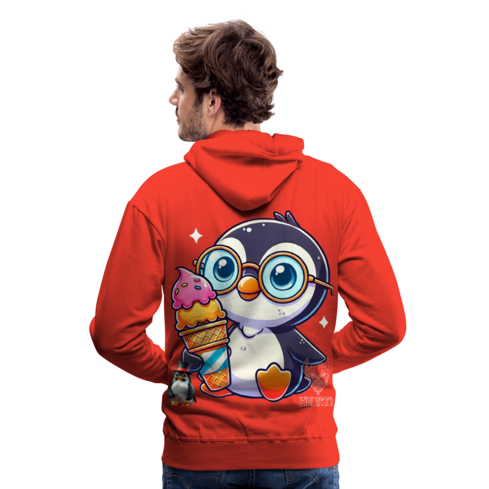 Men Hoodie KasPenguin with Ice - Rot