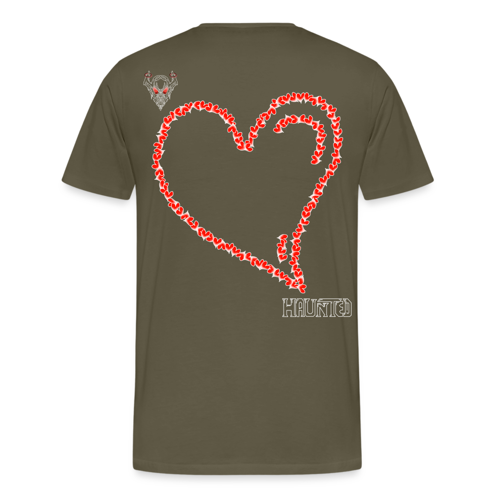 Man T-Shirt Hearts Light - Khaki