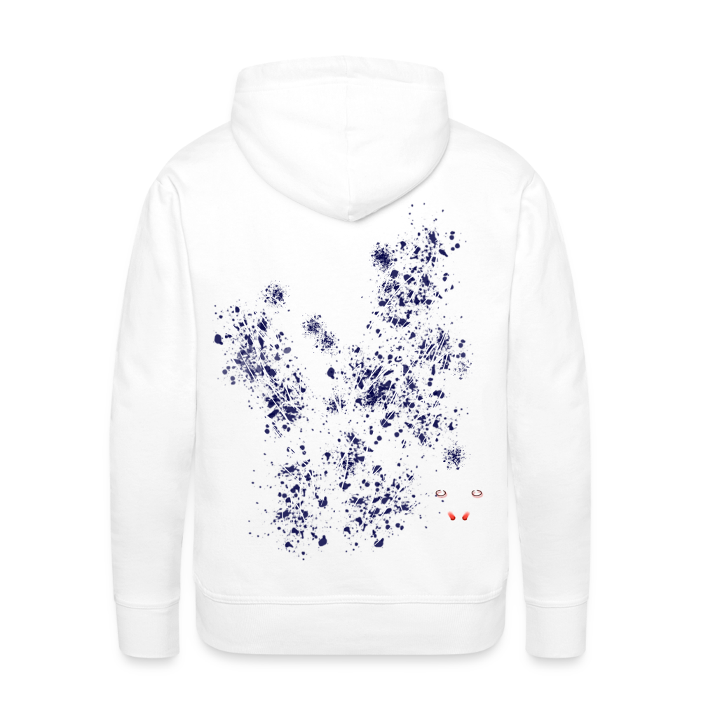 Men Hoodie Dark Blue Wings - Weiß