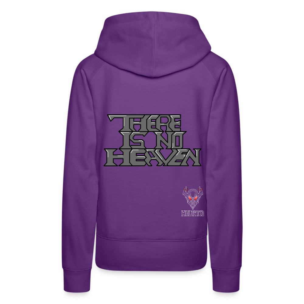 Woman Hoodie There Is No Heaven Text - Purple