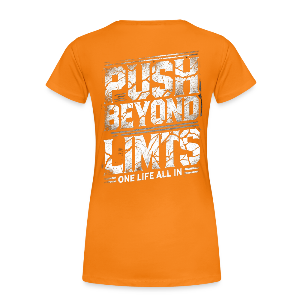 Women T-Shirt Push Beyond Limits - Orange