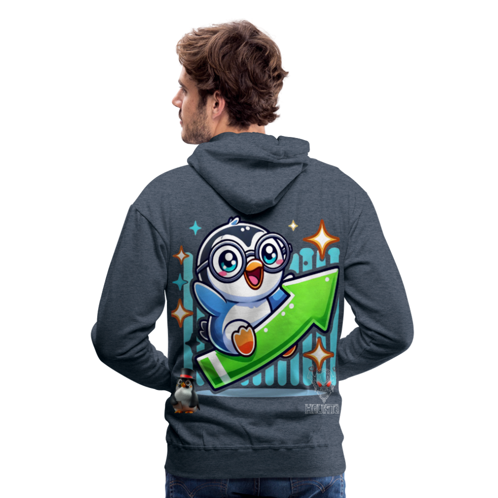 Men Hoodie KasPenguin Riding the Trend - Jeansblau