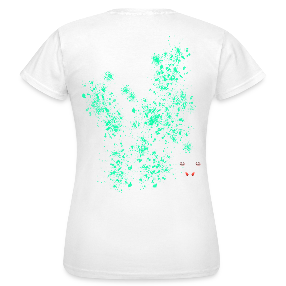 Women T-Shirt Turquoise Wings - Weiß
