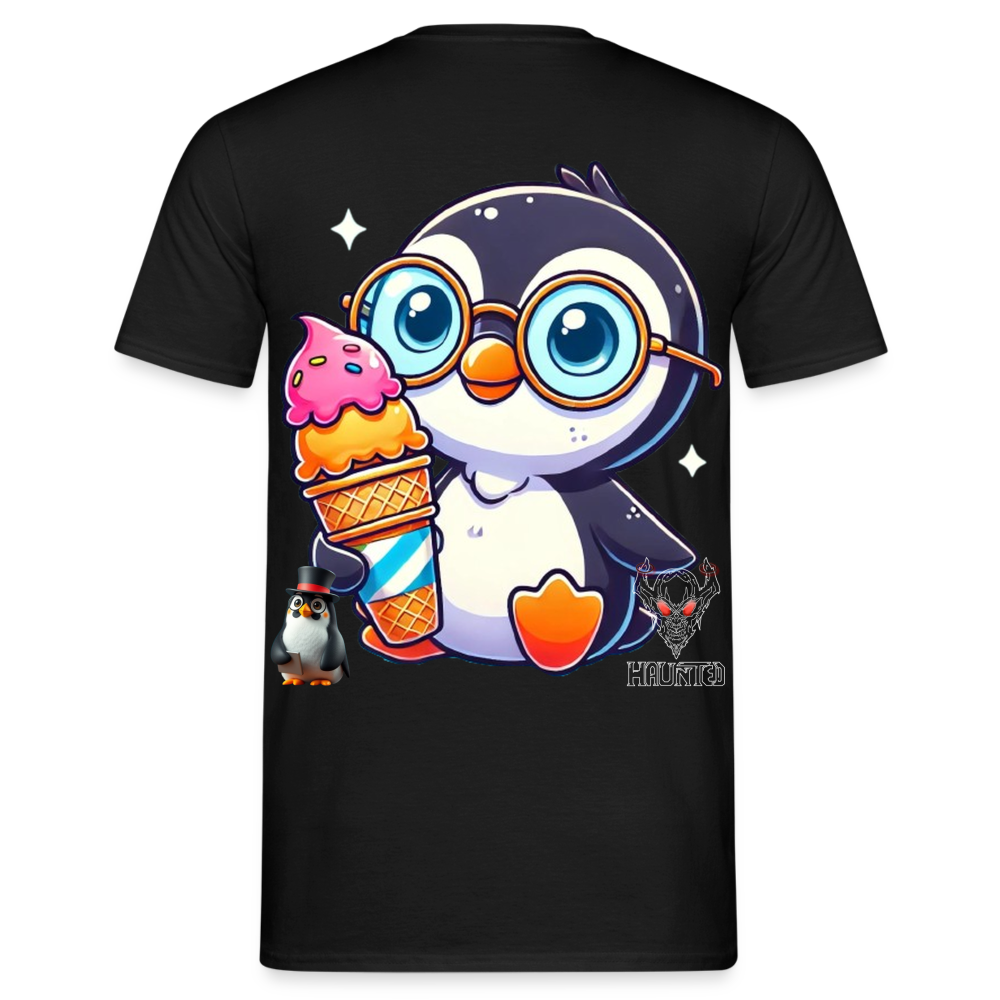 Men T-Shirt KasPenguin with Ice - Schwarz