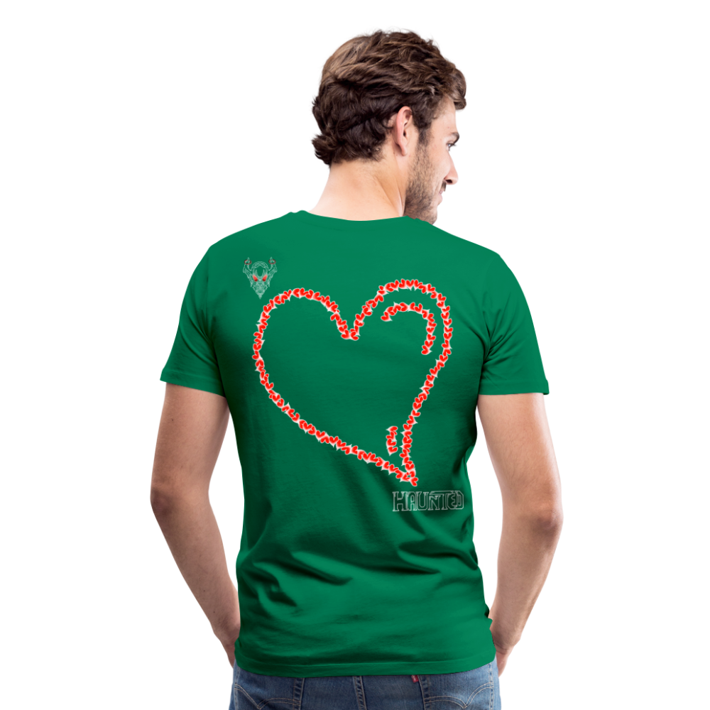 Man T-Shirt Hearts Light - Kelly Green
