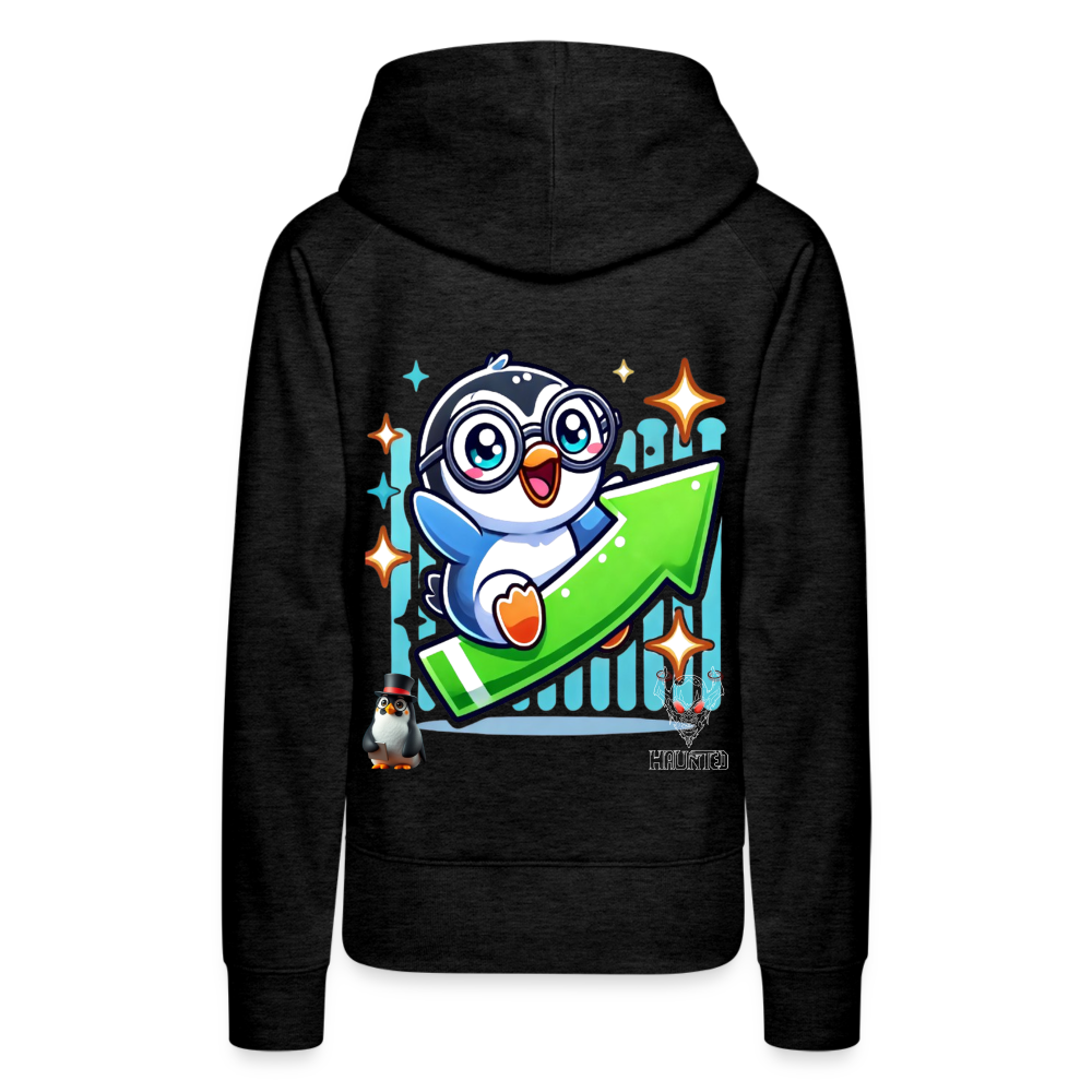 Women Hoodie KasPenguin Riding the Trend - Anthrazit