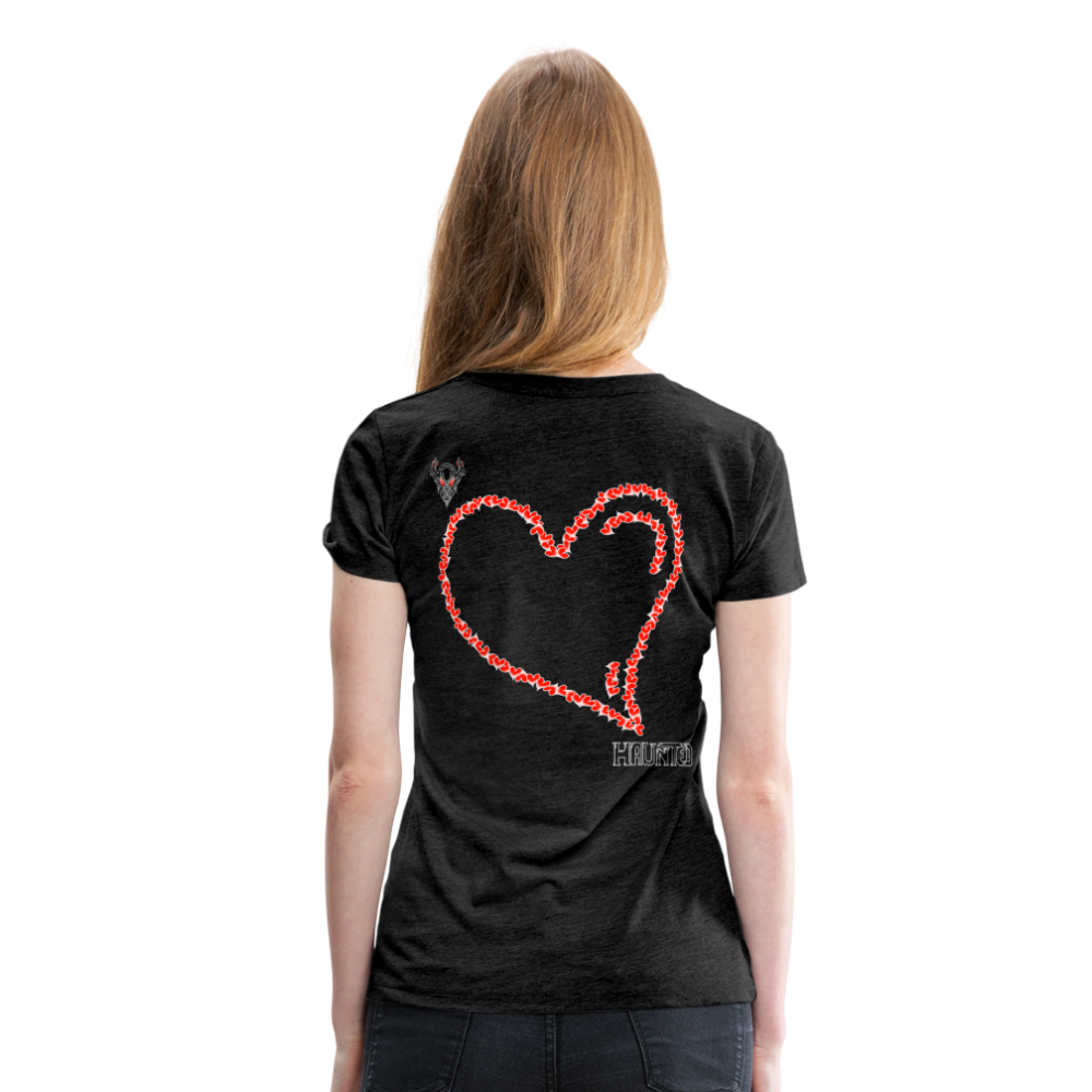 Woman T-Shirt Hearts Light - Anthrazit