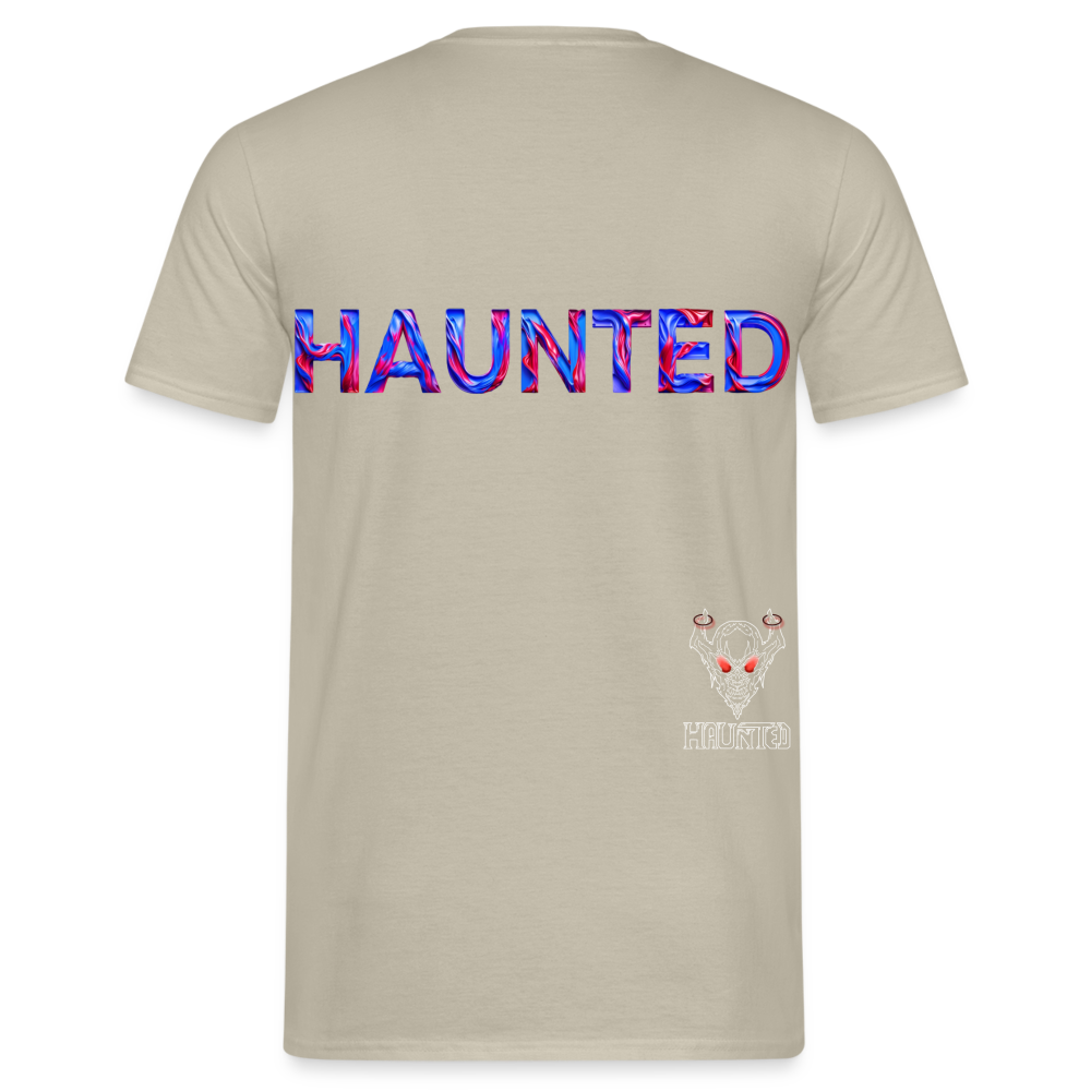 Men T-Shirt Cosmic Flame Surge - Sandbeige