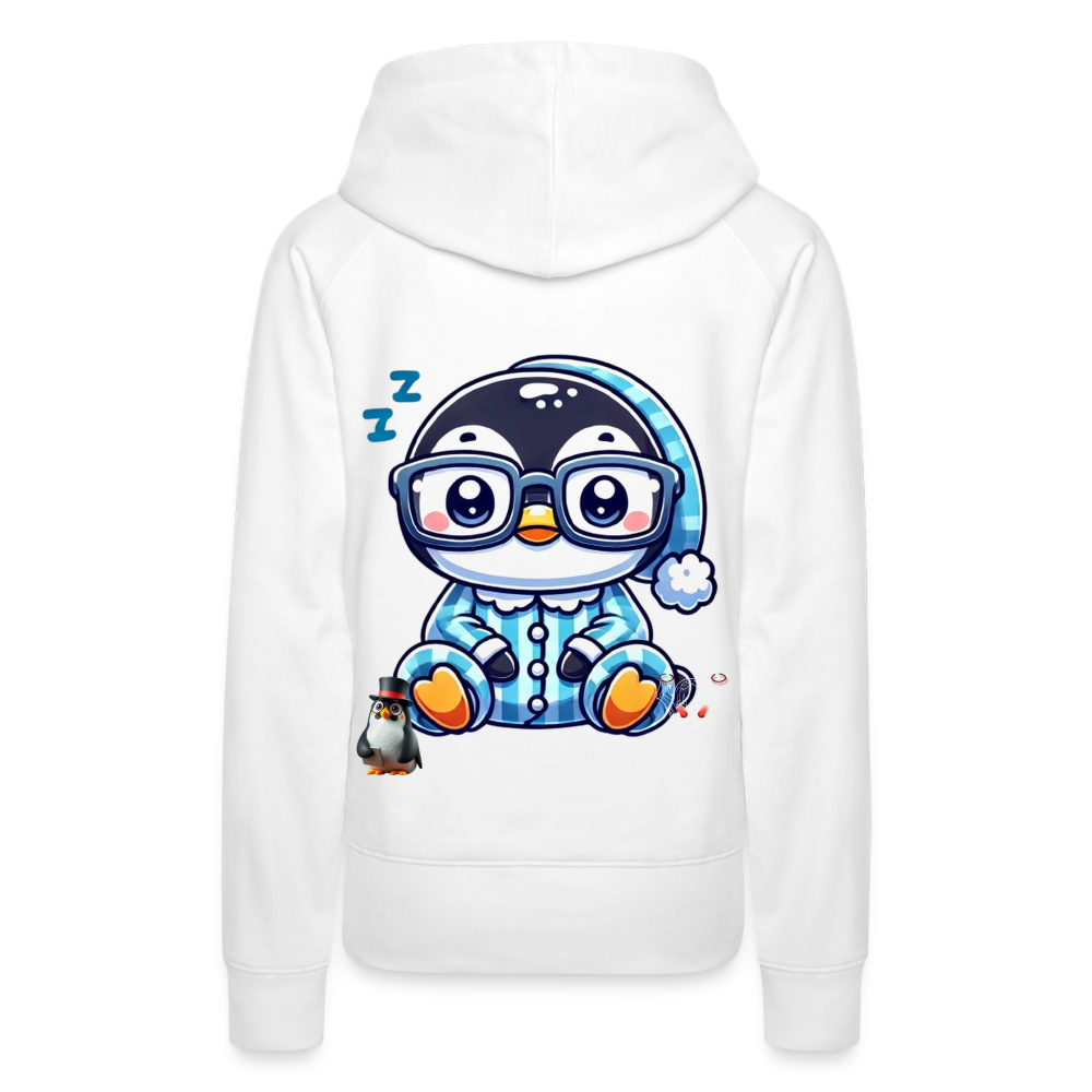 Women Hoodie KasPenguin in Pyjama - Weiß
