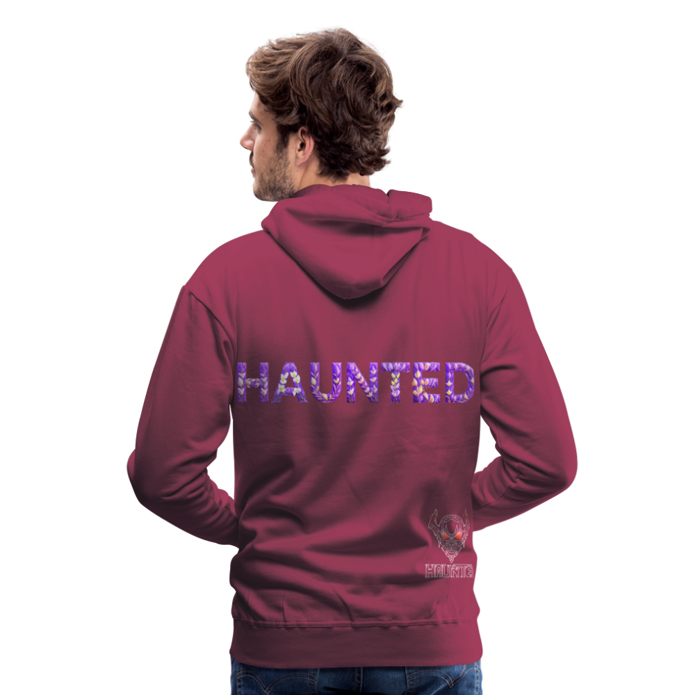 Men Hoodie Lavender Bloom Essence - Bordeaux