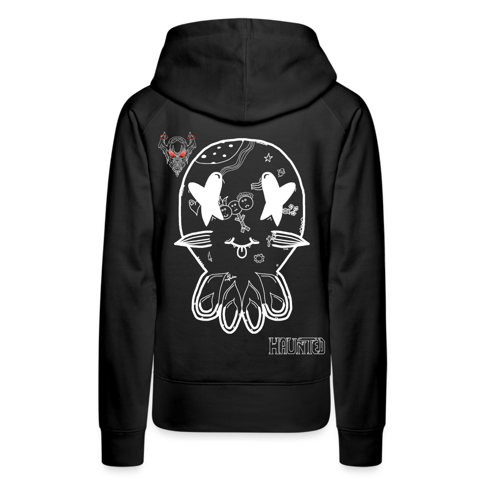 Woman Hoodie Ghost Doodle Light - Schwarz