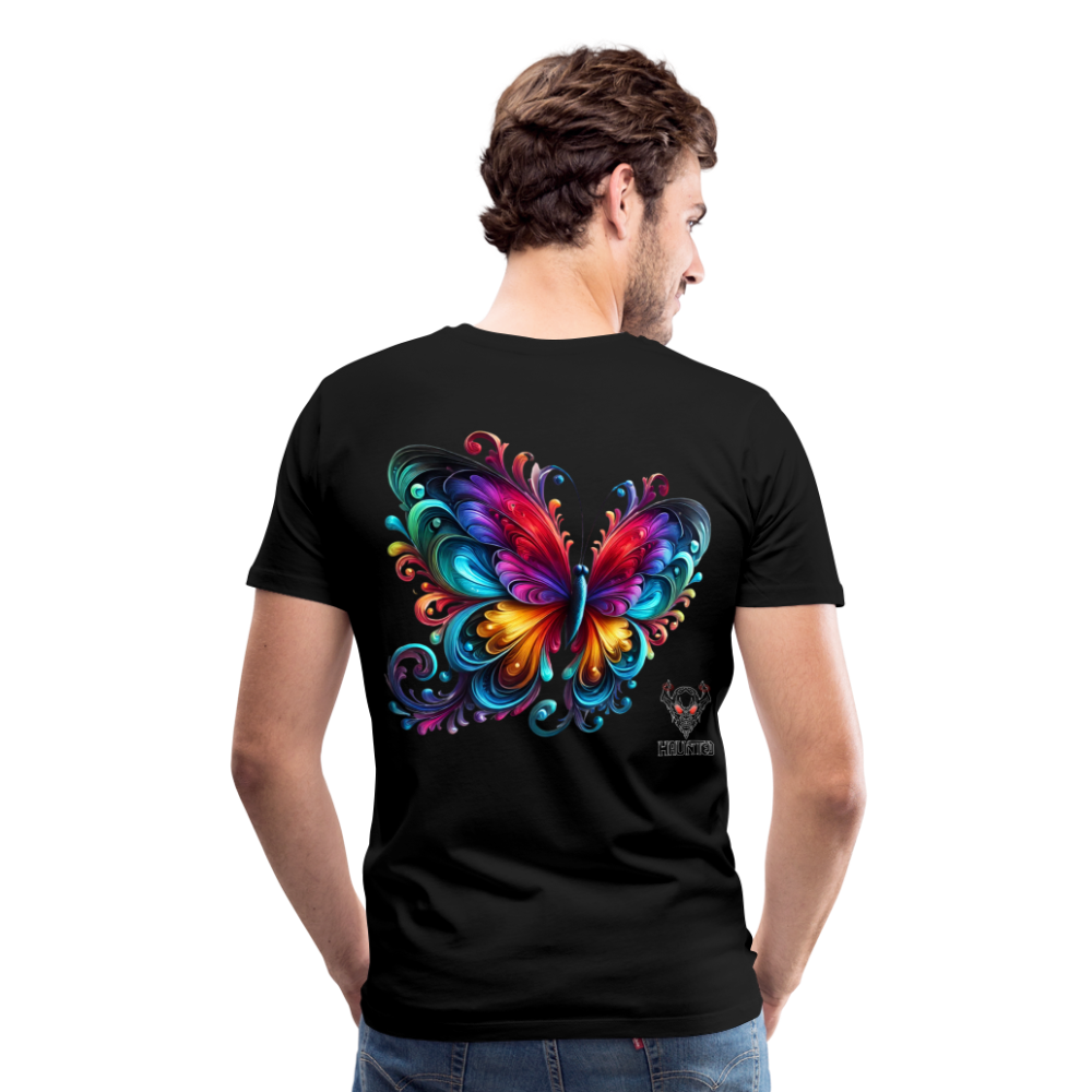 Men T-Shirt Radiant Butterfly Art - Schwarz