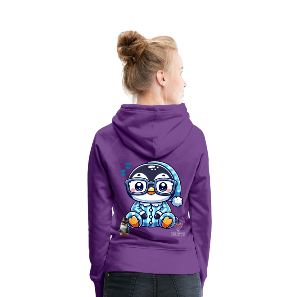 Women Hoodie KasPenguin in Pyjama - Purple