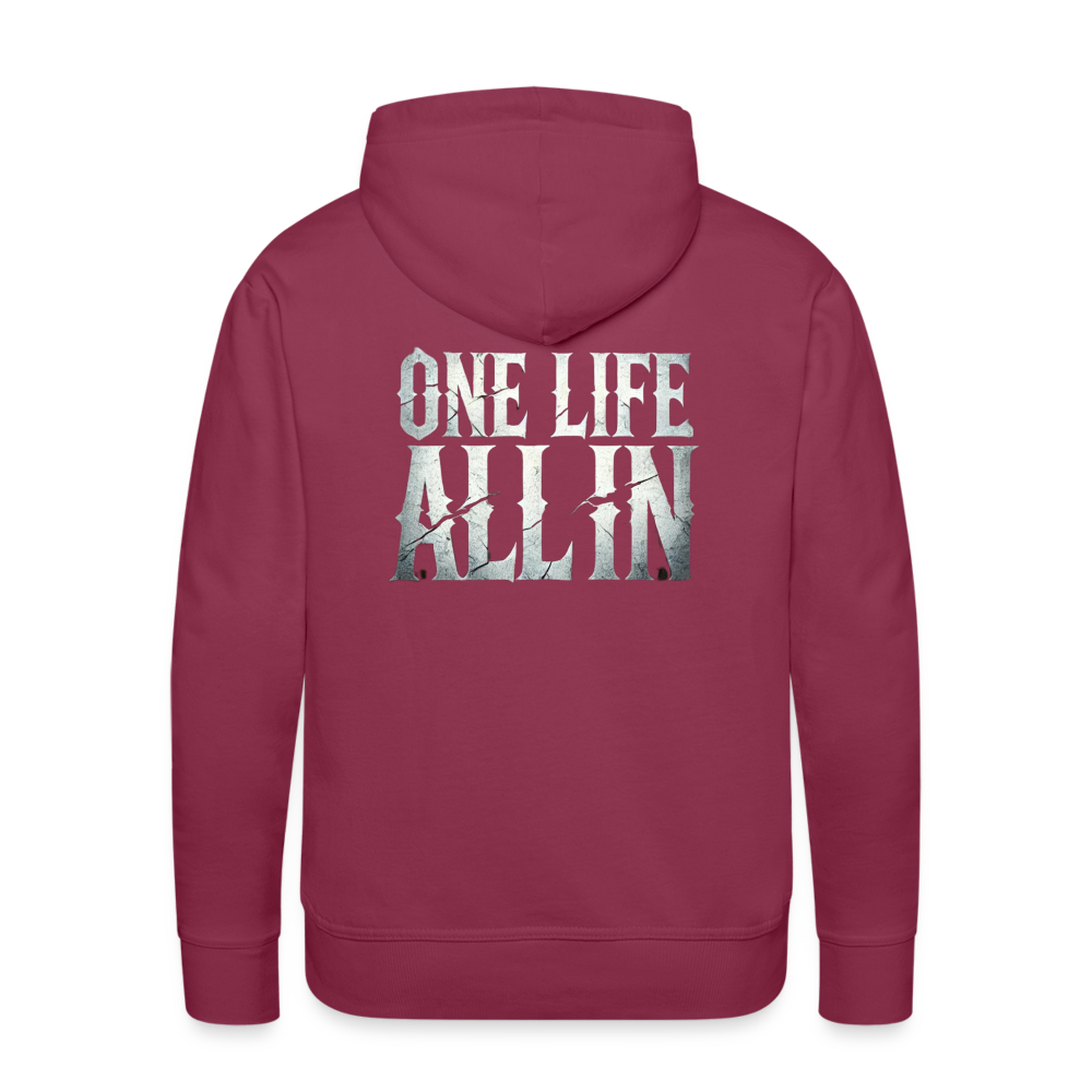 Men Hoodie One Life All In - Bordeaux