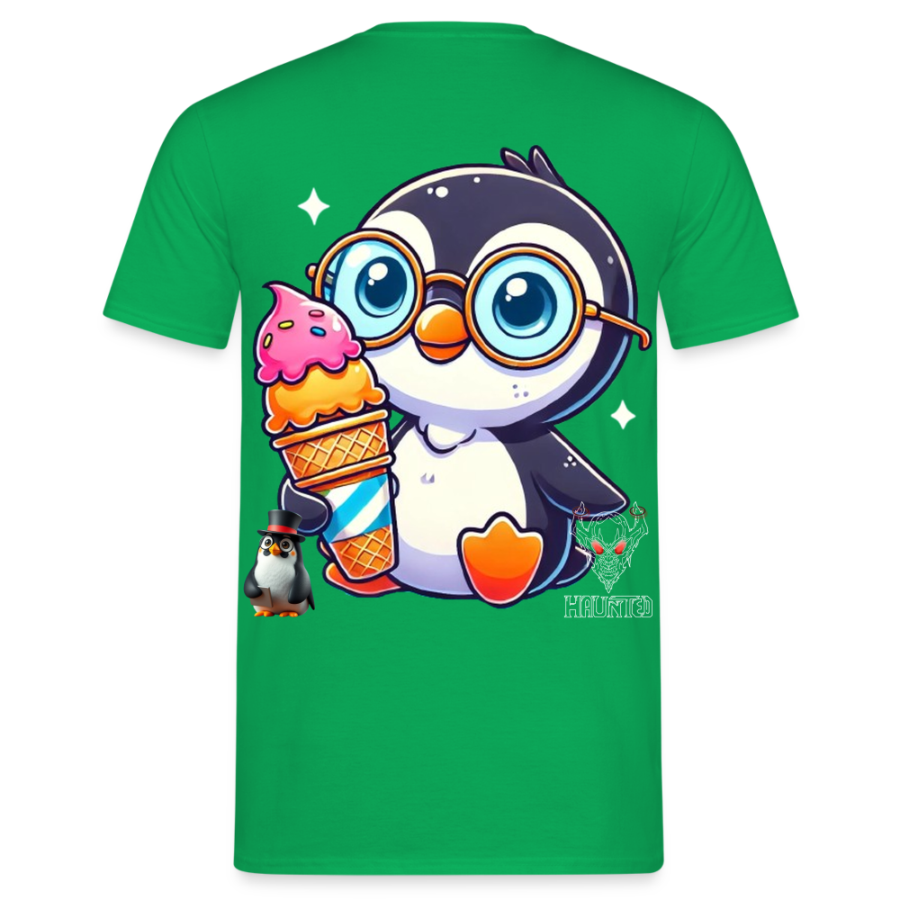 Men T-Shirt KasPenguin with Ice - Kelly Green