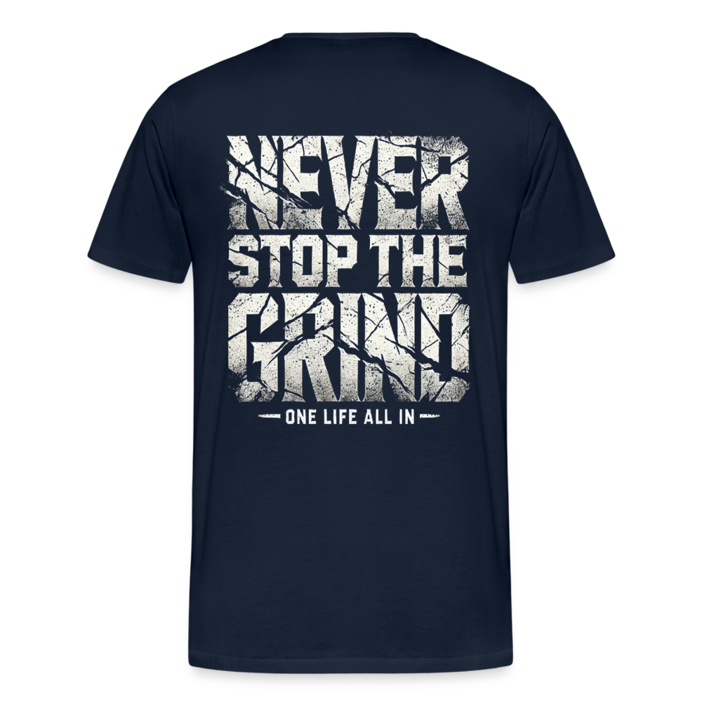 Men T-Shirt Never Stop The Grind - Navy